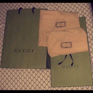 Gucci bag box and two dust bags!